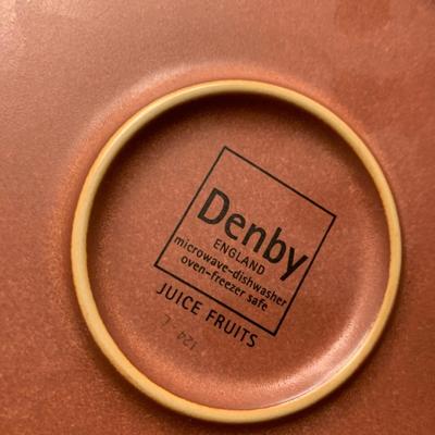 Denby Juice Fruits Plates / Coffee Mugs Breakfast Set - Lot 344