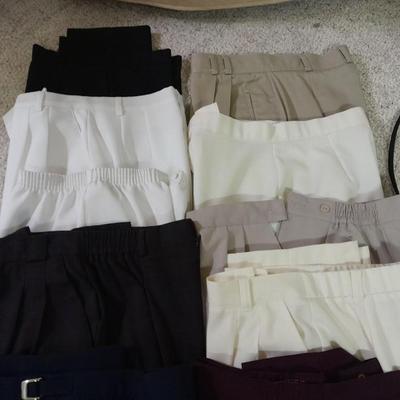Women's pants different colors with two belts Size 14