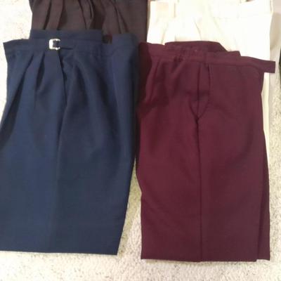 Women's pants different colors with two belts Size 14
