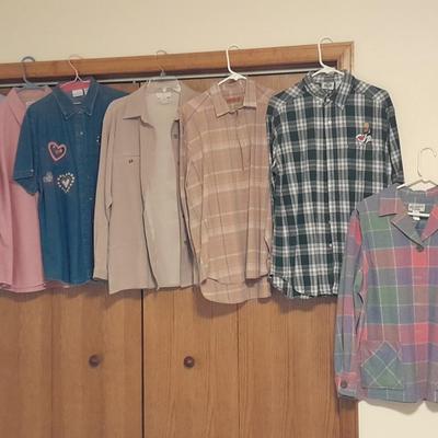 Women's button up Shirt Tops Henry Grethel, Christopher Banks, Pendleton, and others Size L