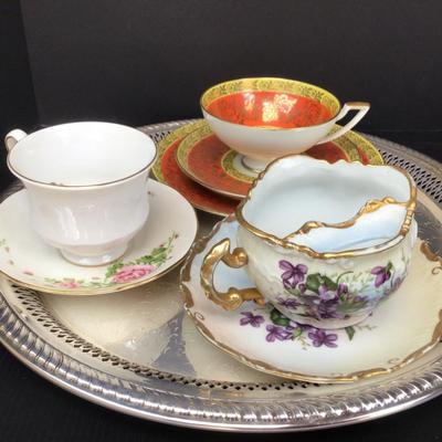 648 Teacup Assortment with Serving Tray