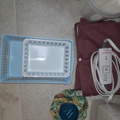 Heating pad, Organizer bins, water bag, and mastectomy Products