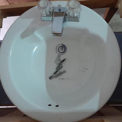 Bathroom Home Repair Counter Vanity with sink and faucet
