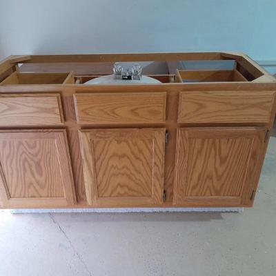 Bathroom Home Repair Counter Vanity with sink and faucet