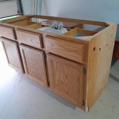 Bathroom Home Repair Counter Vanity with sink and faucet