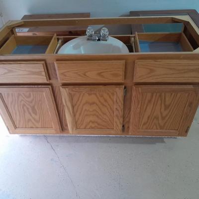 Bathroom Home Repair Counter Vanity with sink and faucet