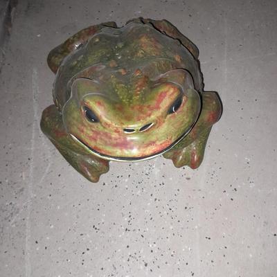 Large Ceramic happy frog for your yard or garden