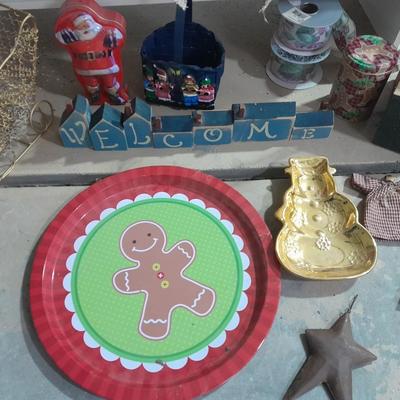 Christmas decorations, scented brooms, log candles, standing deer Carolers and more.