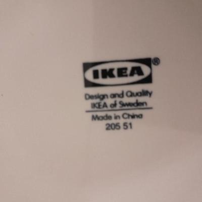 Five different sized Ikea White pillar vases / crocks for special events or home use