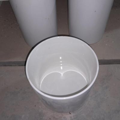 Five different sized Ikea White pillar vases / crocks for special events or home use