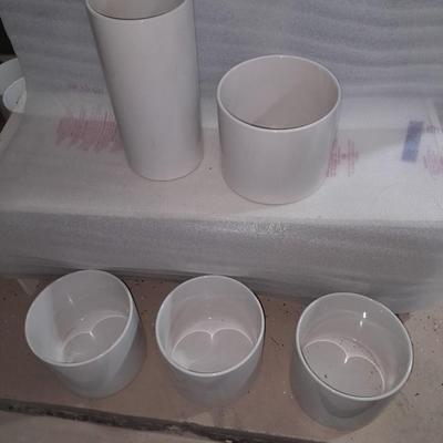 Remainder of Ikea different sized Ikea White pillar vases / crocks for special events or home use