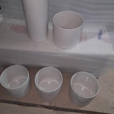 Remainder of Ikea different sized Ikea White pillar vases / crocks for special events or home use