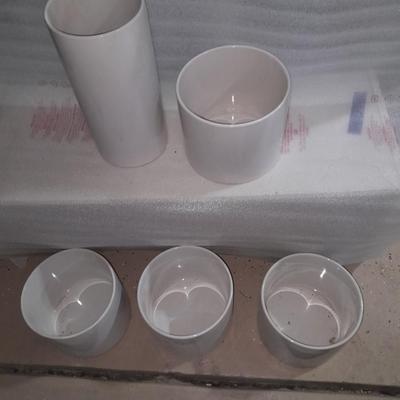 Remainder of Ikea different sized Ikea White pillar vases / crocks for special events or home use