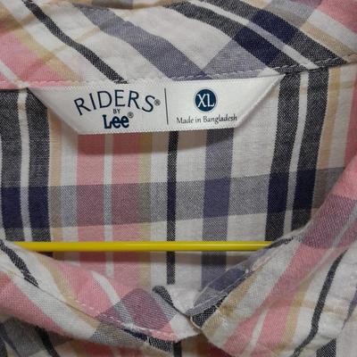Women's short sleeved button up tops American weekend, Lee Riders L & XL