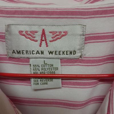 Women's short sleeved button up tops American weekend, Lee Riders L & XL