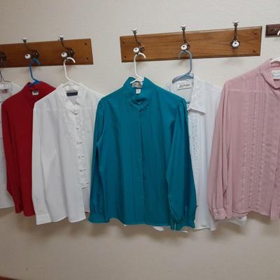 Long Sleeved Silky Women's Shirt tops L & XL Yves St. Clair, La Blouse, and others