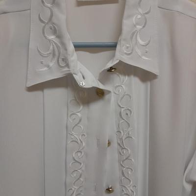 Long Sleeved Silky Women's Shirt tops L & XL Yves St. Clair, La Blouse, and others