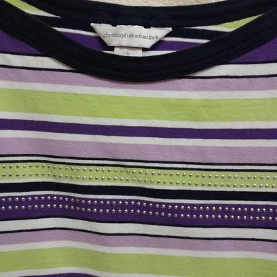 Women's short Sleeved shirt tops, L & XL Christopher Banks, SB, Croft & Barrow