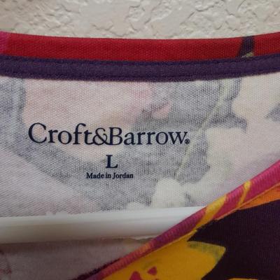 Women's short Sleeved shirt tops, L & XL Christopher Banks, SB, Croft & Barrow