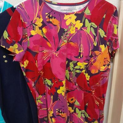 Women's short Sleeved shirt tops, L & XL Christopher Banks, SB, Croft & Barrow