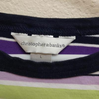 Women's short Sleeved shirt tops, L & XL Christopher Banks, SB, Croft & Barrow