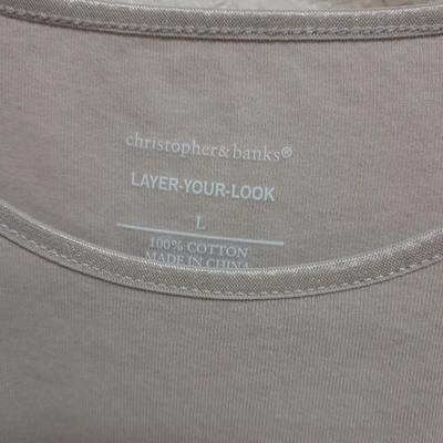 Women's short Sleeved shirt tops, L & XL Christopher Banks, SB, Croft & Barrow