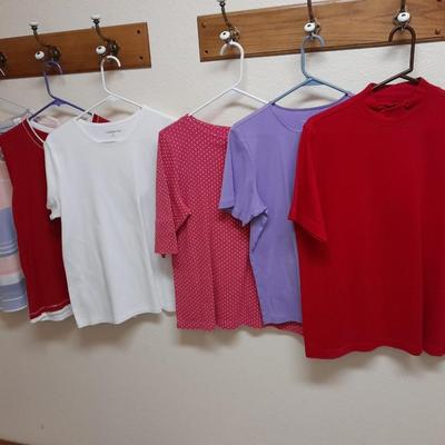 Women's short Sleeved shirt tops, L & XL Alfred Dunner, Land's end, Christopher Banks