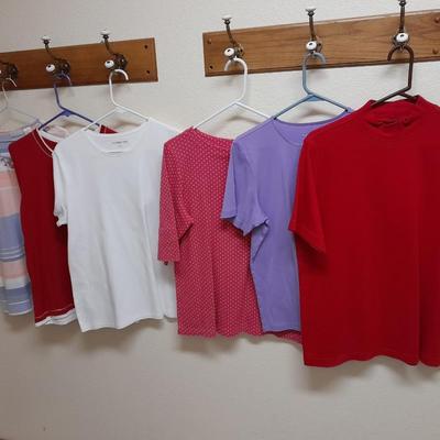 Women's short Sleeved shirt tops, L & XL Alfred Dunner, Land's end, Christopher Banks