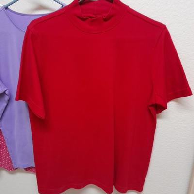 Women's short Sleeved shirt tops, L & XL Alfred Dunner, Land's end, Christopher Banks