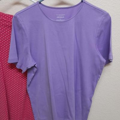 Women's short Sleeved shirt tops, L & XL Alfred Dunner, Land's end, Christopher Banks