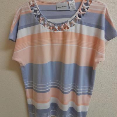Women's short Sleeved shirt tops, L & XL Alfred Dunner, Land's end, Christopher Banks