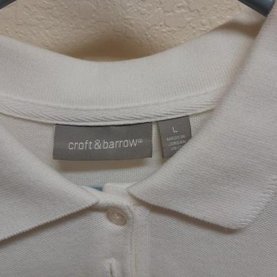 Women's short sleeved collared Shirts, L & XL Christopher banks, Karen Scott, Liz Claiborne