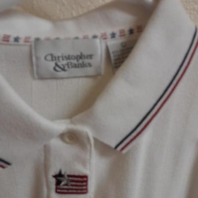 Women's short sleeved collared Shirts, L & XL Christopher banks, Karen Scott, Liz Claiborne