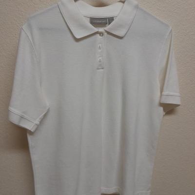 Women's short sleeved collared Shirts, L & XL Christopher banks, Karen Scott, Liz Claiborne