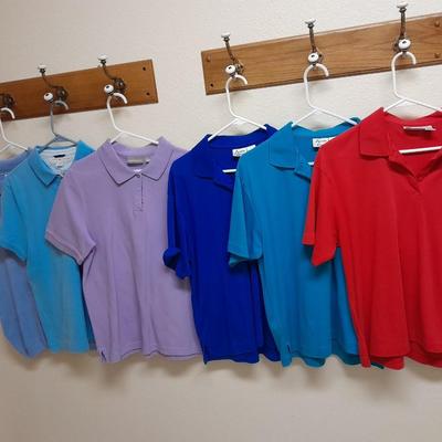 Women's short sleeved collared Shirts, L & XL Alfred Dunner, Alison Craig, Croft & Barrow