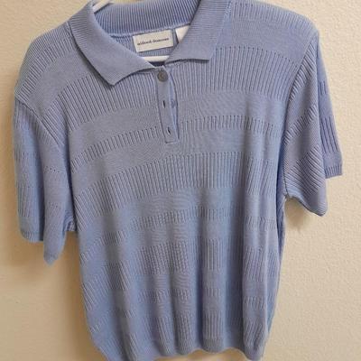 Women's short sleeved collared Shirts, L & XL Alfred Dunner, Alison Craig, Croft & Barrow
