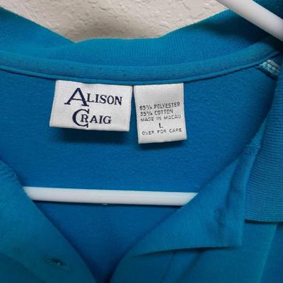 Women's short sleeved collared Shirts, L & XL Alfred Dunner, Alison Craig, Croft & Barrow
