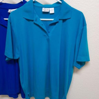 Women's short sleeved collared Shirts, L & XL Alfred Dunner, Alison Craig, Croft & Barrow