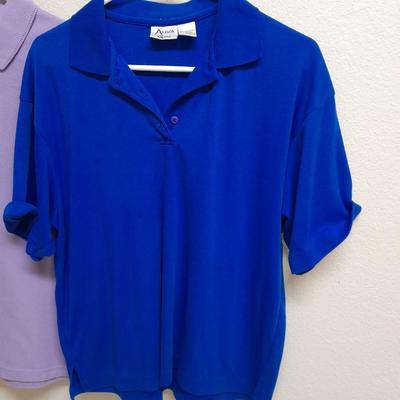 Women's short sleeved collared Shirts, L & XL Alfred Dunner, Alison Craig, Croft & Barrow