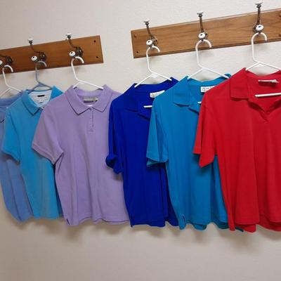 Women's short sleeved collared Shirts, L & XL Alfred Dunner, Alison Craig, Croft & Barrow