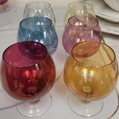 6 Rare Vintage Mid Century Brandy Snifter