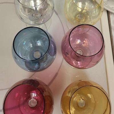 6 Rare Vintage Mid Century Brandy Snifter