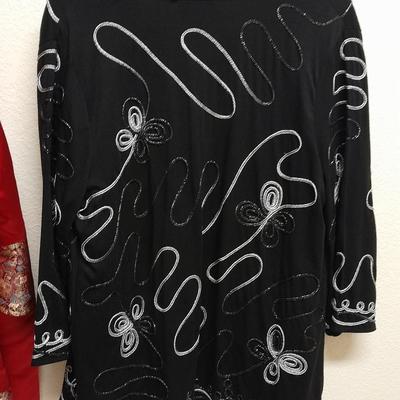 Women's Dress Jackets with unique and fun designs L Investments, and untagged silk with Asian design