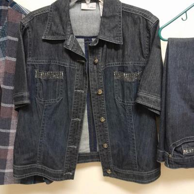 Women's Blazer Jackets and a jean jacket / pant set foreign size 2, 16 and XL Chico's, Alfred Dunner