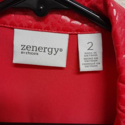 Womens light Jackets Light Large, Zenergy Foreign size 2, and Chico's Platinum size 2