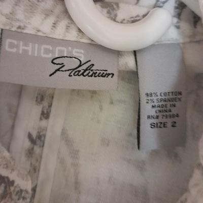 Womens light Jackets Light Large, Zenergy Foreign size 2, and Chico's Platinum size 2