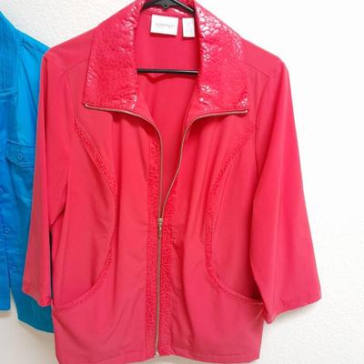 Womens light Jackets Light Large, Zenergy Foreign size 2, and Chico's Platinum size 2