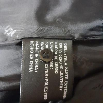 Women's Genuine leather East 5th black leather coat size XL