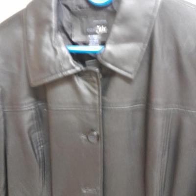 Women's Genuine leather East 5th black leather coat size XL
