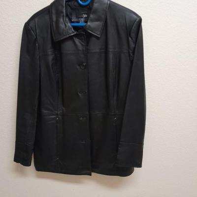 Women's Genuine leather East 5th black leather coat size XL